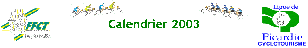 Calendrier 2003